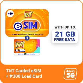 TNT Carded eSIM + P300 Load Card