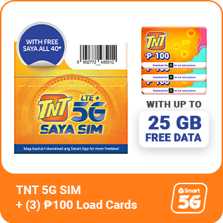 TNT 5G SIM Bundle (3 x P100 Load Card)