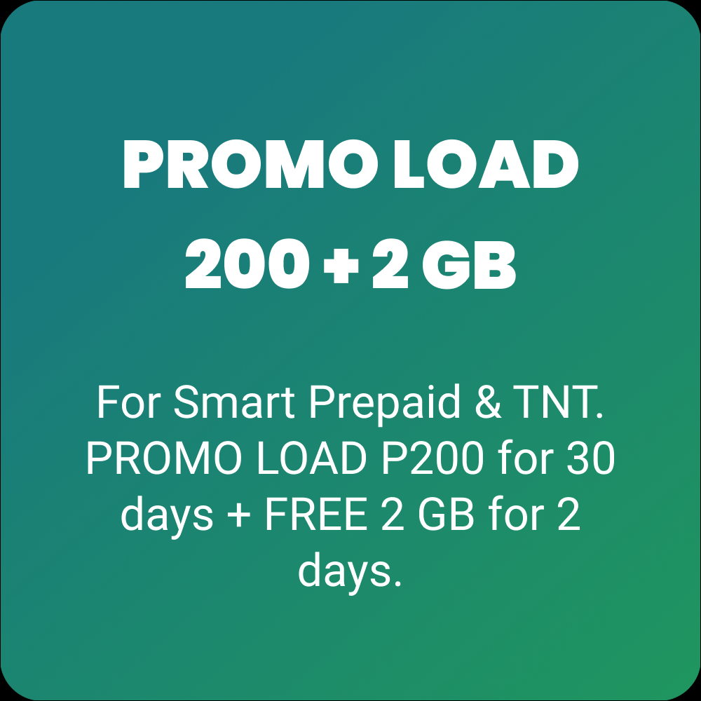 PROMO LOAD 200 + 2 GB