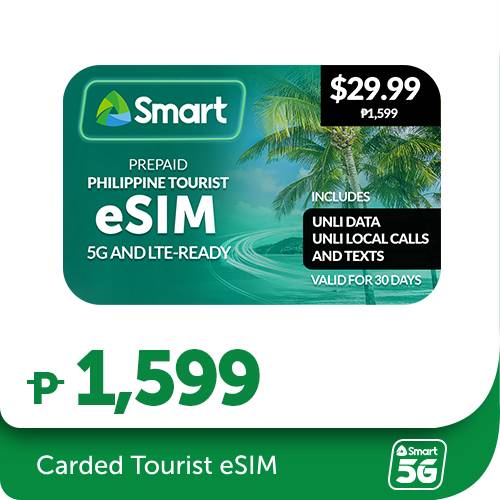 Smart Prepaid Philippine Tourist eSIM P1599