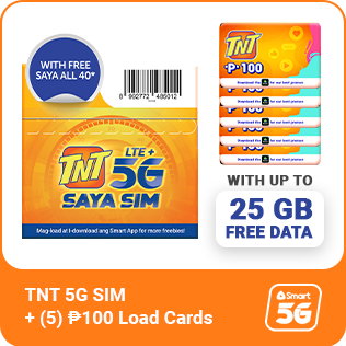 TNT 5G SIM Bundle (5 x P100 Load Card)