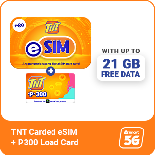 TNT Carded eSIM + P300 Load Card
